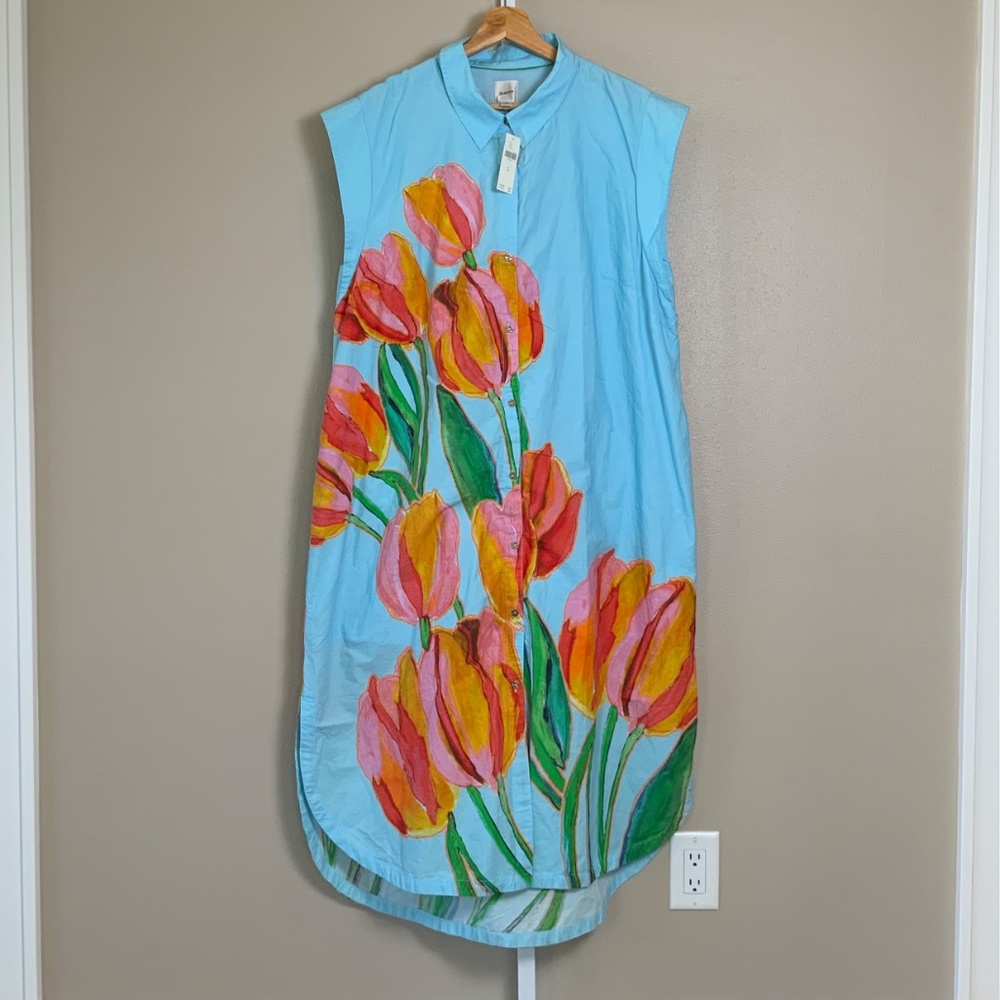 Anthropologie The Lillian Button-Front Midi Dress by Maeve - Picture 5 of 16